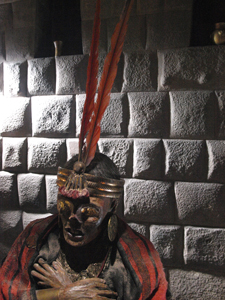 Sculpture of Inca in ceremonial garb