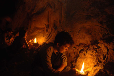 Inspecting the Walls of a Magdalenian Cave