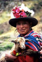 Quechua Woman with Goat