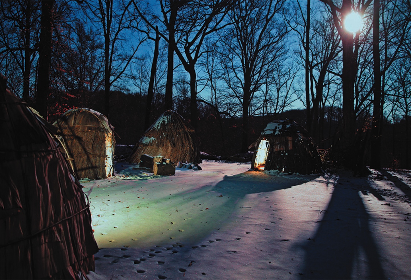 fountain and columns