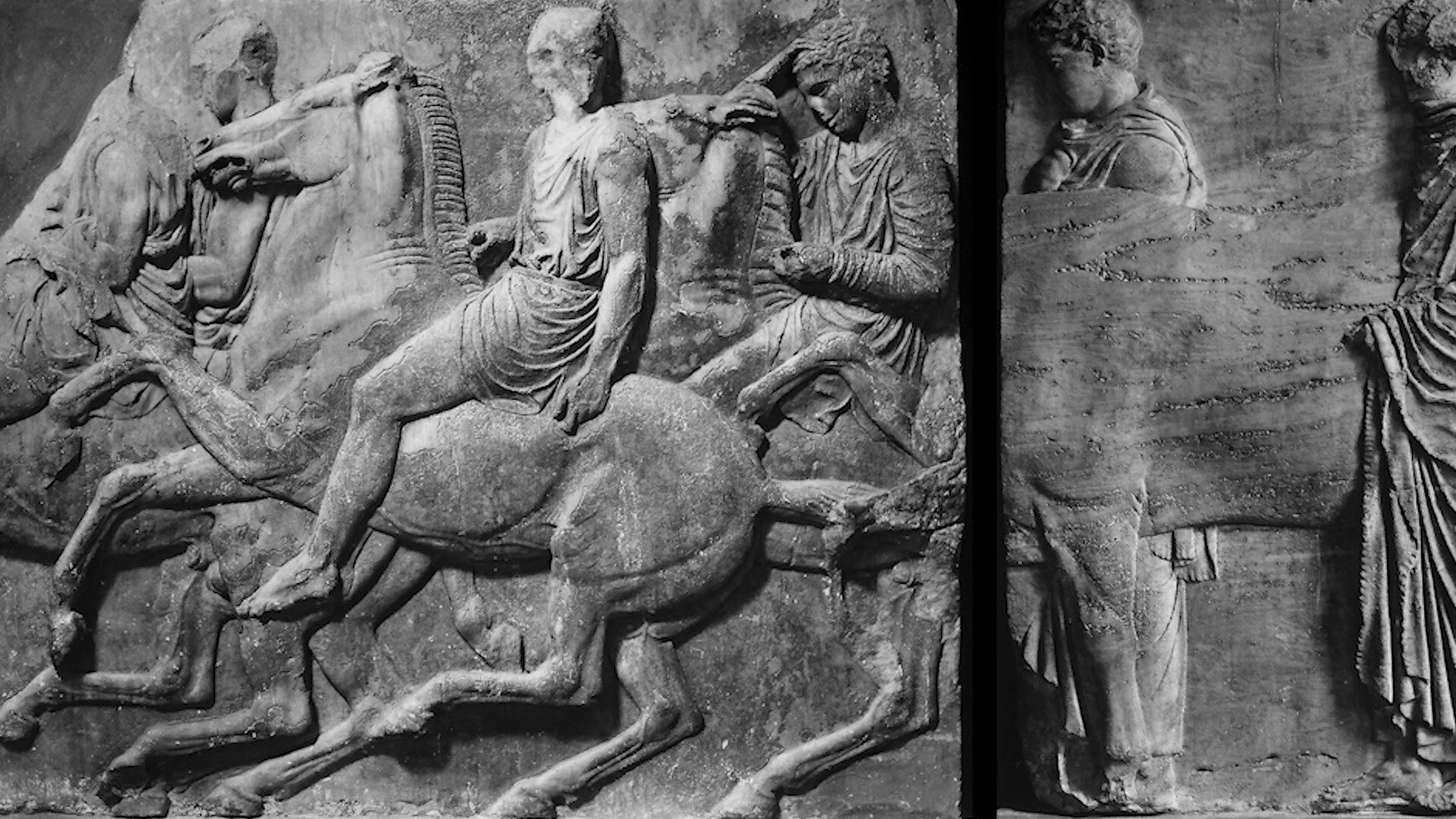 fountain and columns