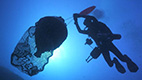 Diver with diving gear