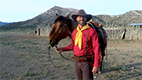 Pony Express Rider with horse