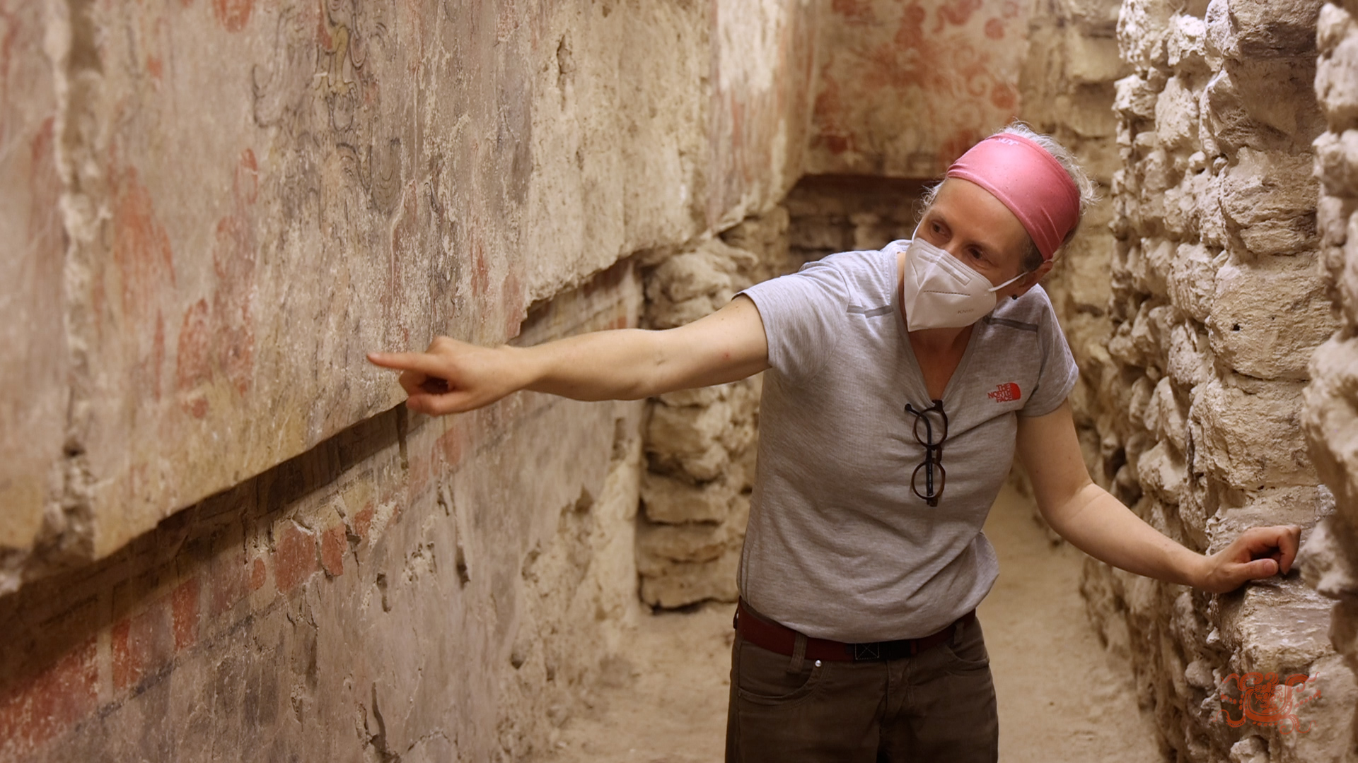fountain and columns