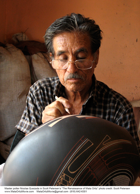 Nicholas Quezada painting pottery