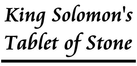 King Solomon's Tablet of Stone
