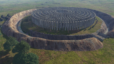 Recreation of Stone Megalith Site