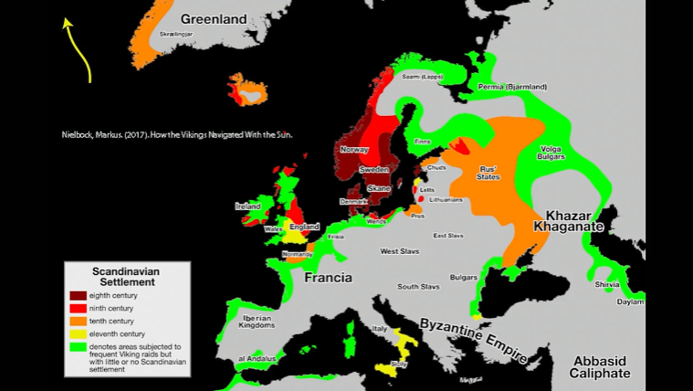 Map of Scandinavian Settlement movement from Strata November 2023 